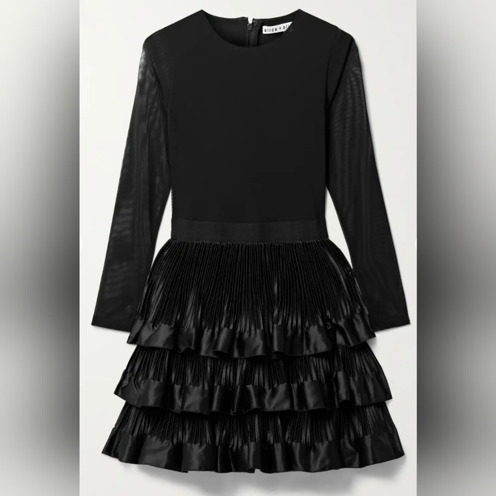 ALICE + OLIVIA CHARA TIERED RUFFLE MINI DRESSSIZE 4  $465 - Picture 14 of 16